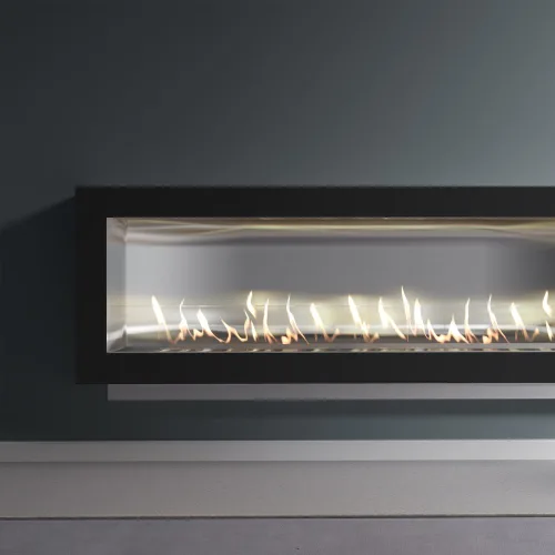 Vent free gas fireplace, SAfire - Chanterie Wallart 1100 Black Gas fireplace