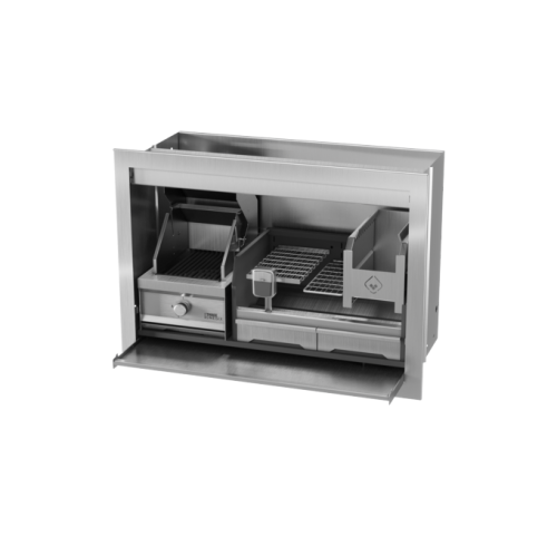 Wood & Gas combo braai 1200mm Built-In Pyro