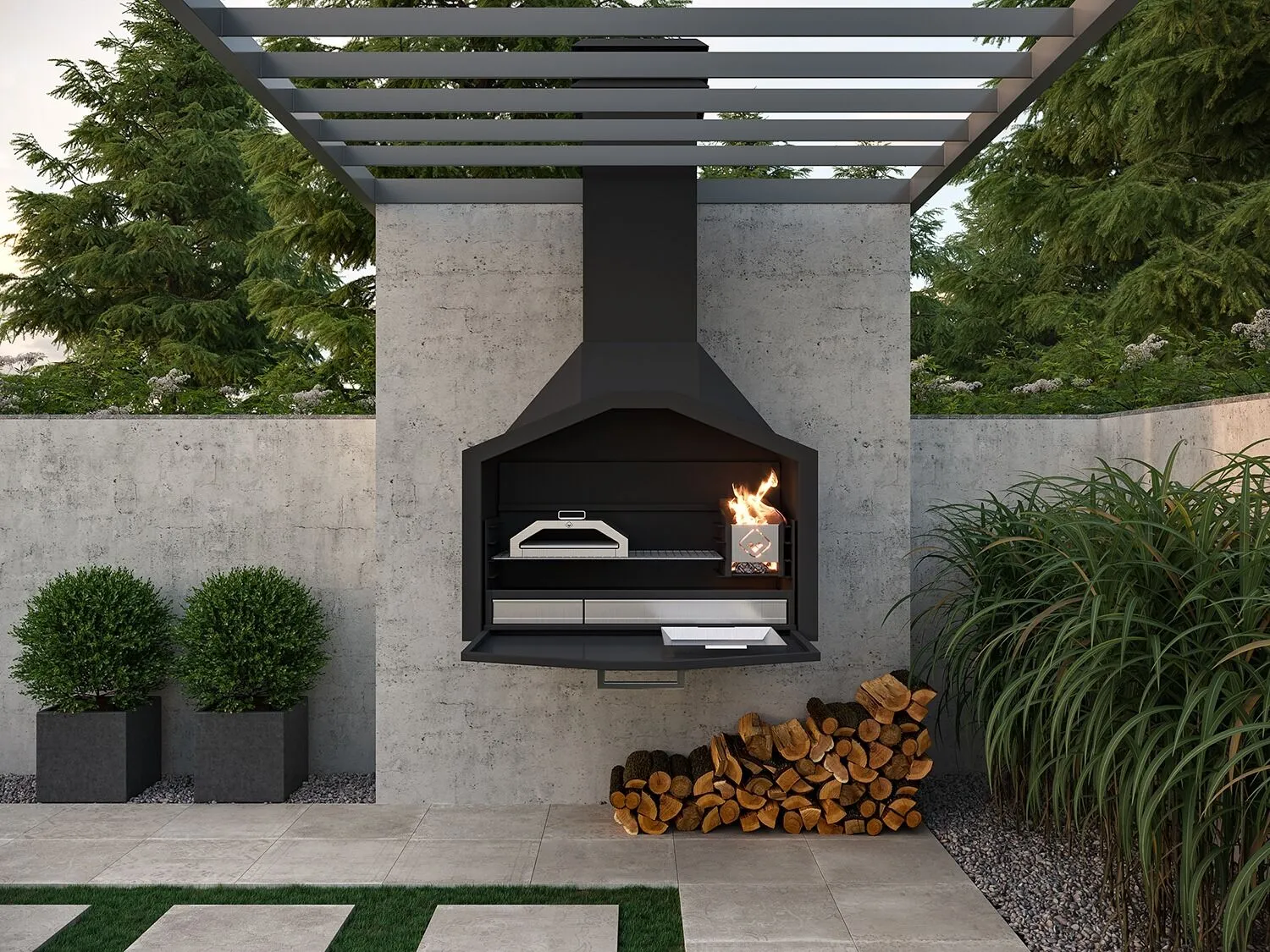 Wallart wall mounted braai, wedgetail braai