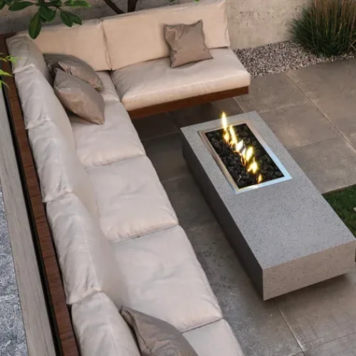SAFIRE slick firepit, Gas firepit, cement fire pit, outdoor firepit