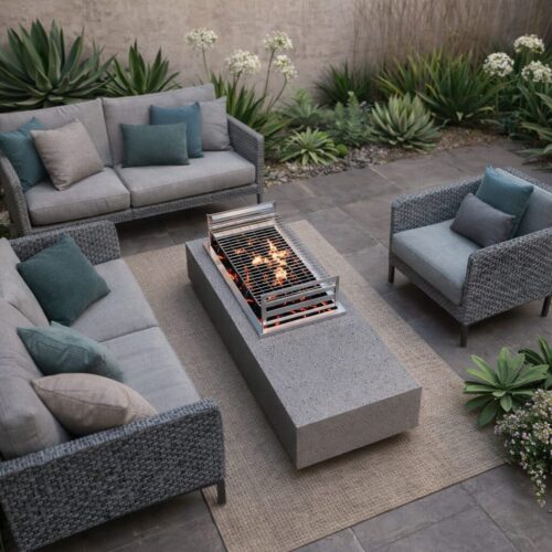 SAFIRE slick wood firepit, wood firepits, round firepit