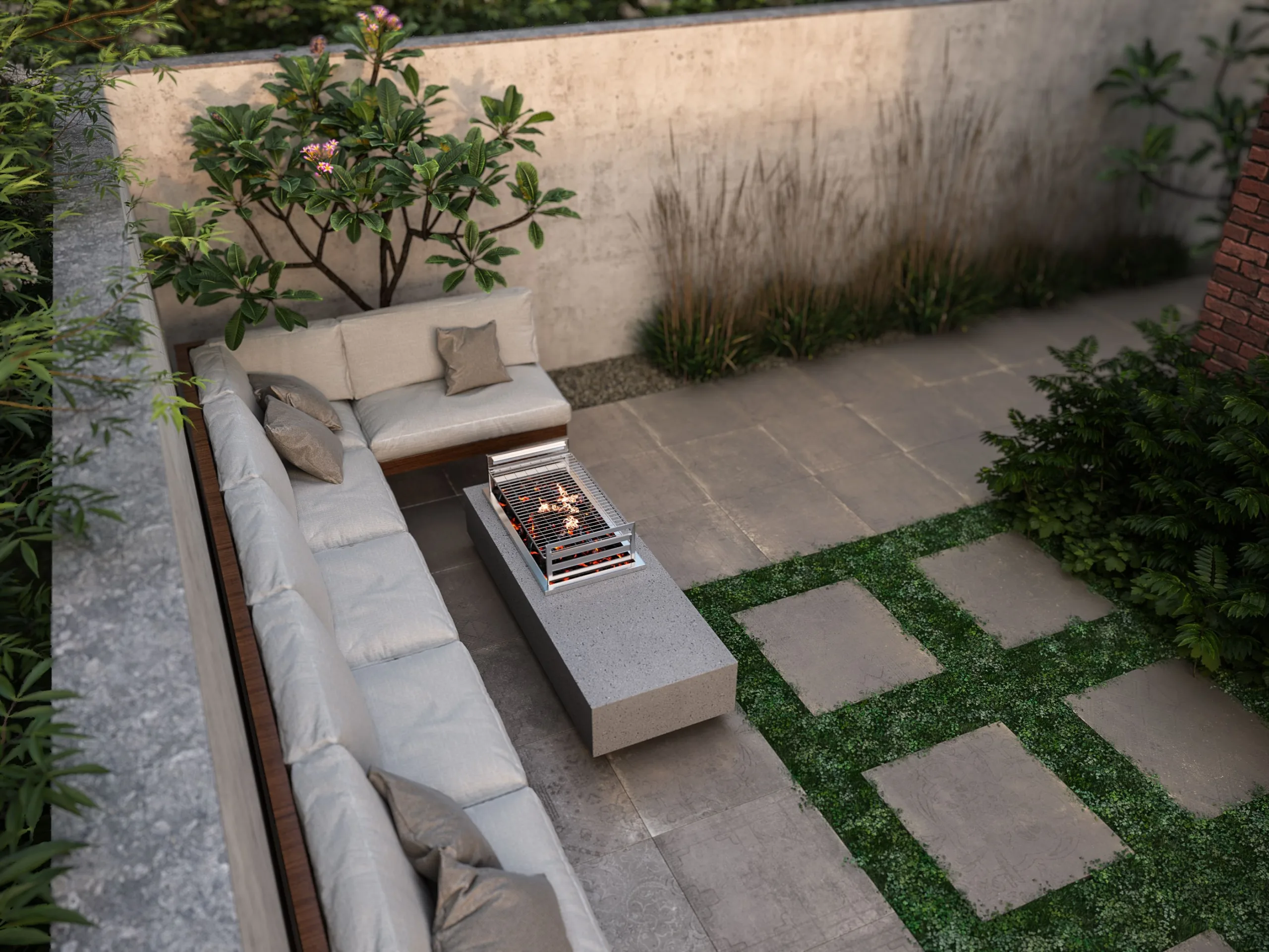 wood firepit slick