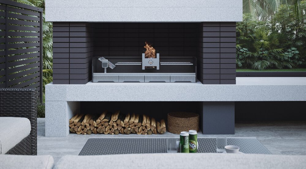 pyro table top wood braai insert