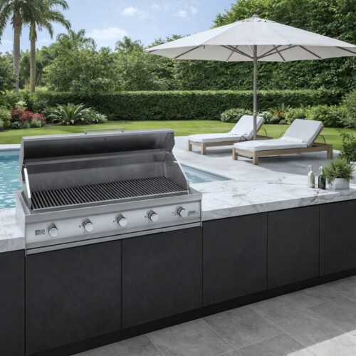 Gas insert / countertop Grill 1170 Stainless steel, Gas braai Table top or insert Gas braai