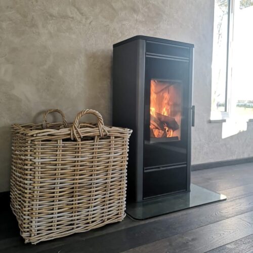 Kratki Titan Glass Freestanding wood burning Fireplace