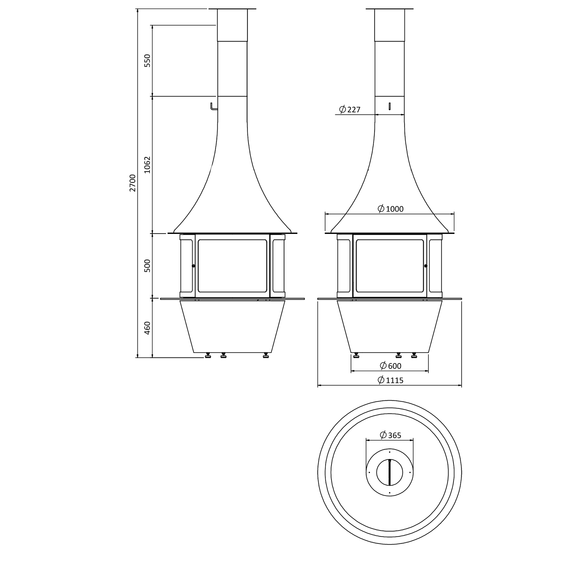 Loire Central wood fireplace 14,3 kW - Image 2