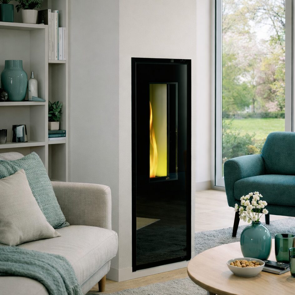 L'artistico mini Verty pellet fireplace