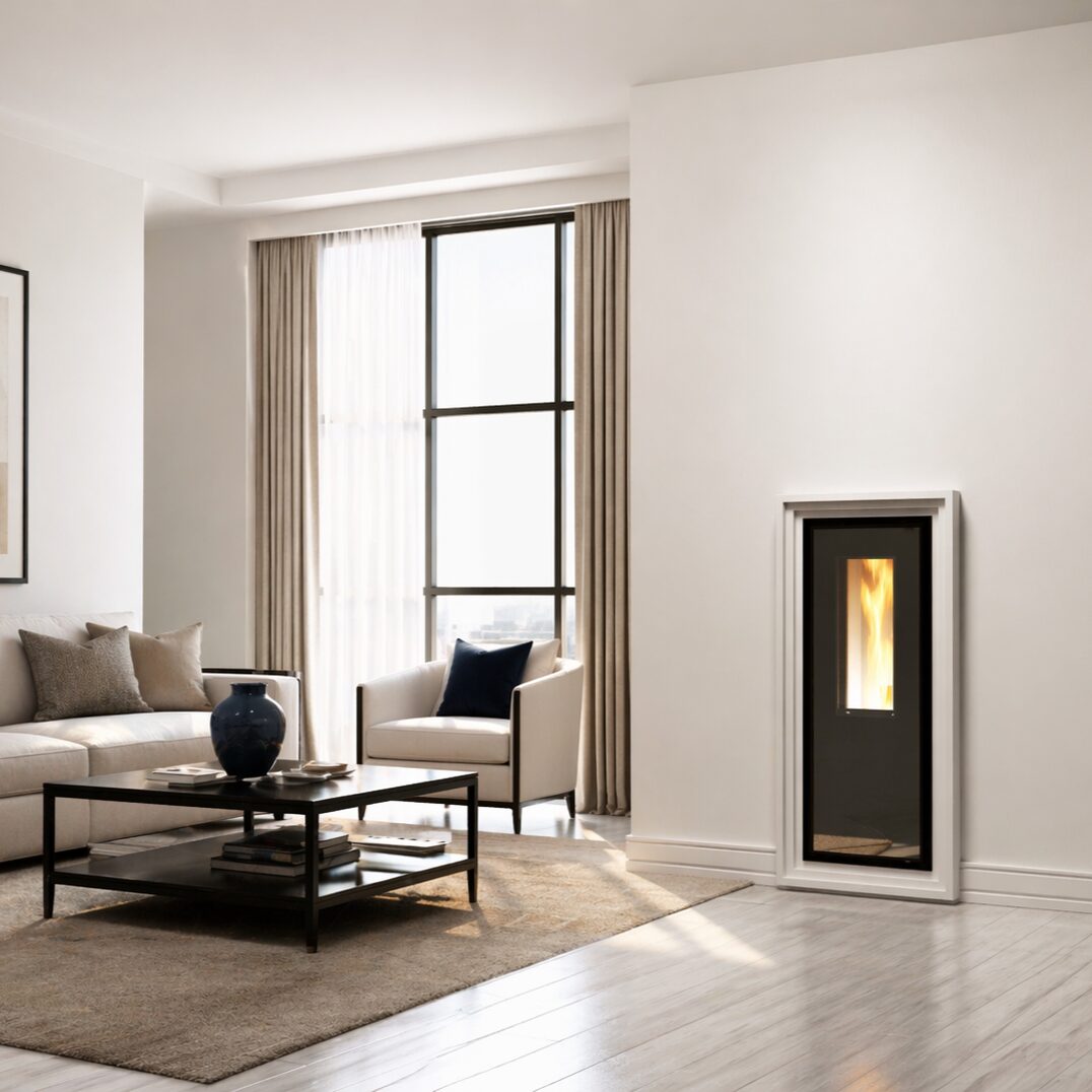 L'artistico mini Verty 600 pellet fireplace