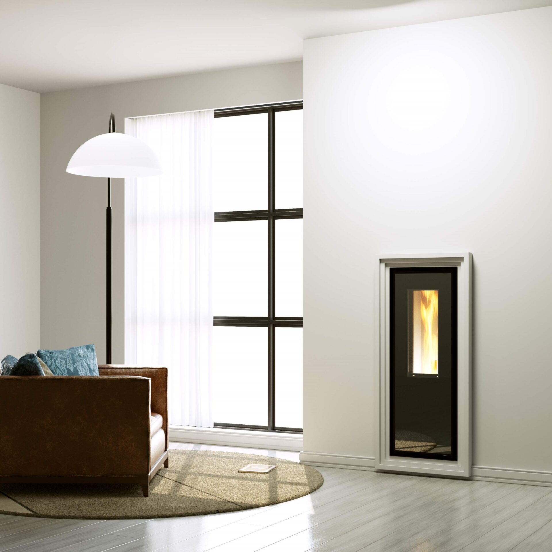 L'artistico mini Verty pellet fireplace