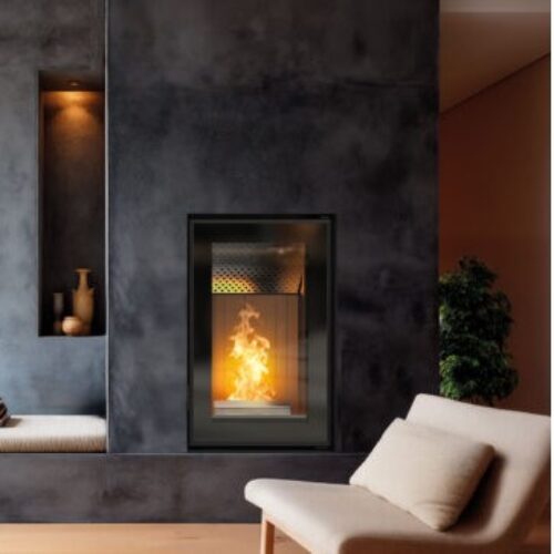 l'artistico verty 800 pellet fireplace built in