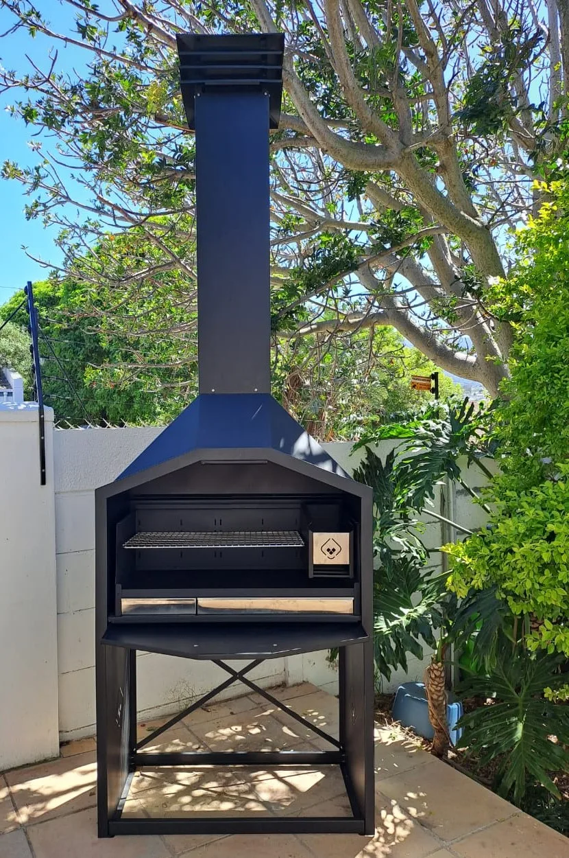 freestanding wallart braai, wood braai, freestanding braai, wallart braai