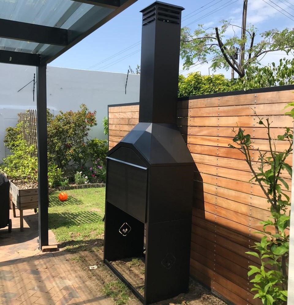 Wallart Freestanding Braai, steel braai, wood braai