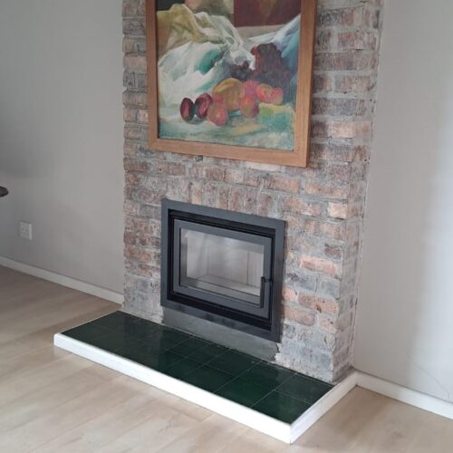 Kratki Jas wood burning insert firebox with convection box fireplace